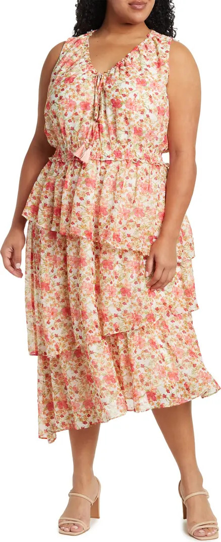 Sleeveless Tie Front Print Dress | Nordstrom Rack