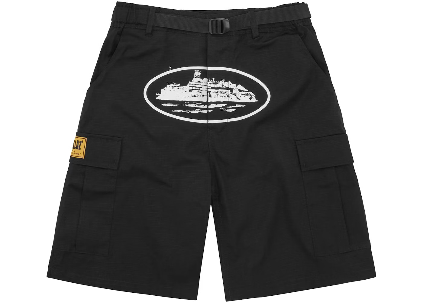 Corteiz Alcatraz Cargo Shorts Black | StockX