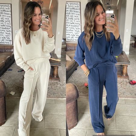 Comfiest target in a small in both! Also linking several similar sizing is limited 
Casual style, loungewear, lounge set, target, target style, target finds, Spanx, mom style

#LTKstyletip #LTKfindsunder50 #LTKsalealert
