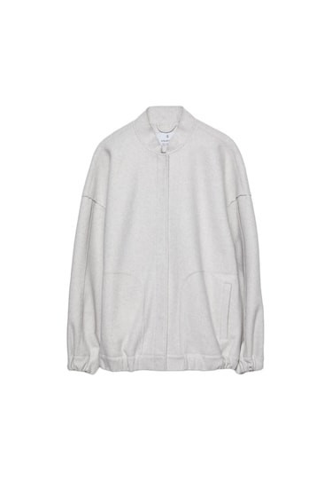 Oversize soft-touch bomber jacket - Women's fashion | Stradivarius United Kingdom | Stradivarius (UK)