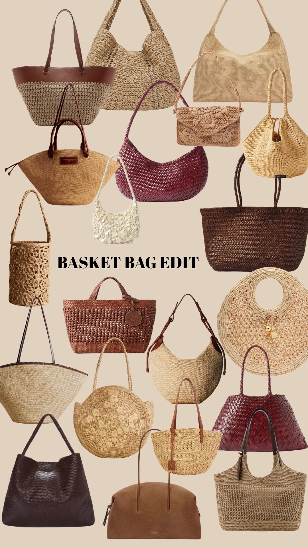 Basket bag, summer bag, holiday bag, summer clutch, woven leather bag, raffia bag

#LTKuk #LTKspring #LTKsummer