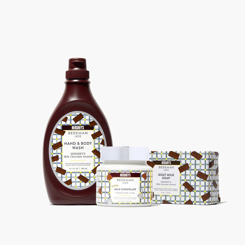Limited-Edition Beekman 1802 x Hershey's Milk Chocolate Bodycare Trio | Beekman 1802
