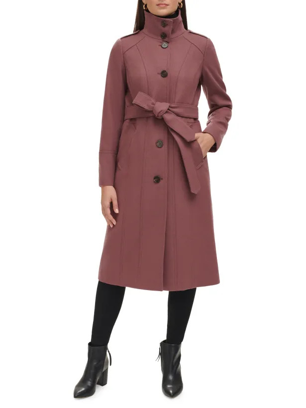 Kenneth Cole Belted Wool Blend Military Coat on SALE | Saks OFF 5TH | Saks Fifth Avenue OFF 5TH