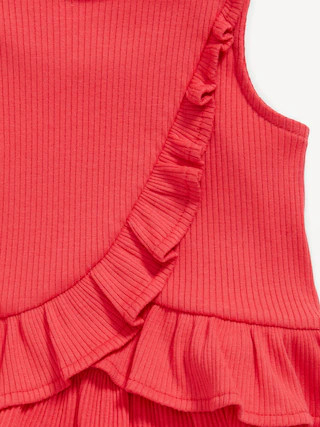 Sleeveless Ribbed Ruffle-Trim Top and Shorts Set for Baby | Old Navy (US)