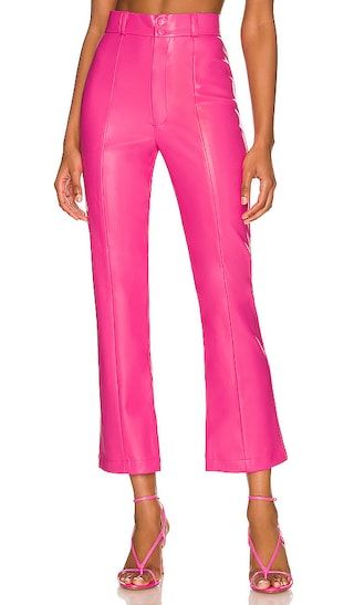 Polly Faux Leather Pant in Hot Pink | Revolve Clothing (Global)