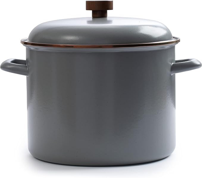Barebones Enamel Stock Pot - Durable Enamel-Coated Steel Pot for Even Heating and Outdoor Cooking... | Amazon (US)