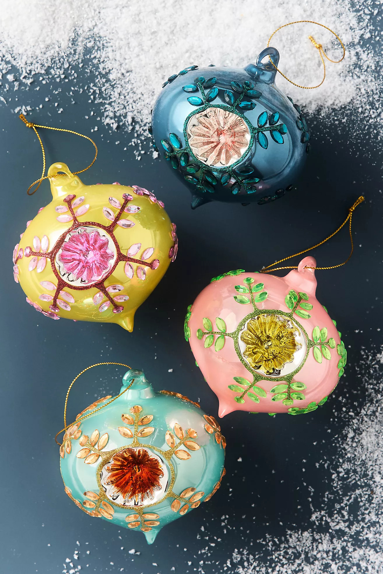Vintaged Jeweled Bauble Ornament | Anthropologie (US)