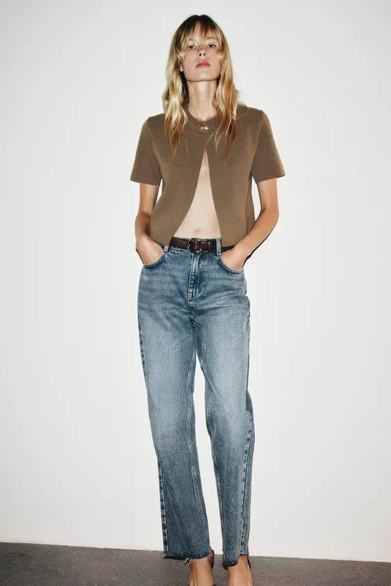 SHORT SLEEVE CARDIGAN | Zara UK