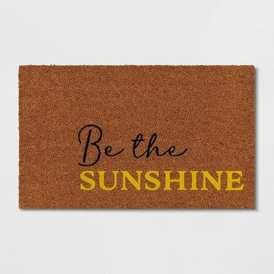 1'6"x2'6" 'Be The Sunshine' Coir Doormat Natural - Threshold™ | Target