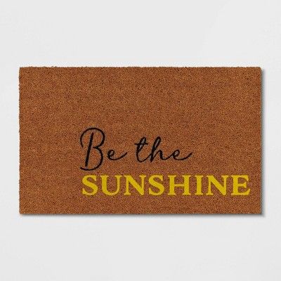 1'6"x2'6" 'Be The Sunshine' Coir Doormat Natural - Threshold™ | Target