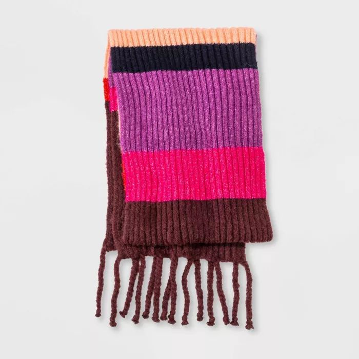 Women's Striped Multi Stripe Scarf - A New Day™ One Size | Target