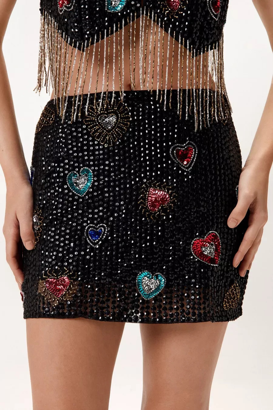 Heart Embellished Mini Skirt | Nasty Gal US