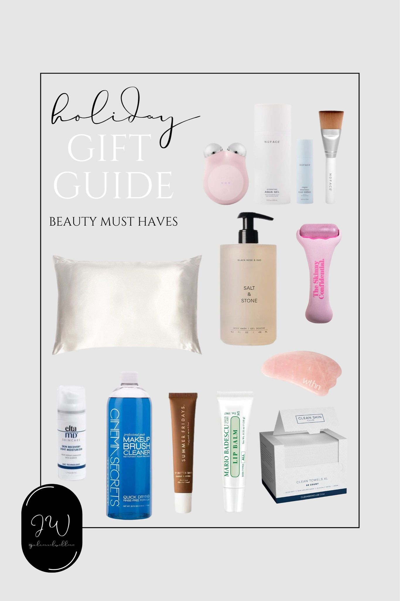 Beauty must haves
Nuface
Gua sha
Ice roller
Makeup brush cleaner
Silk pillowcase 

#LTKGiftGuide #LTKSeasonal #LTKCyberWeek