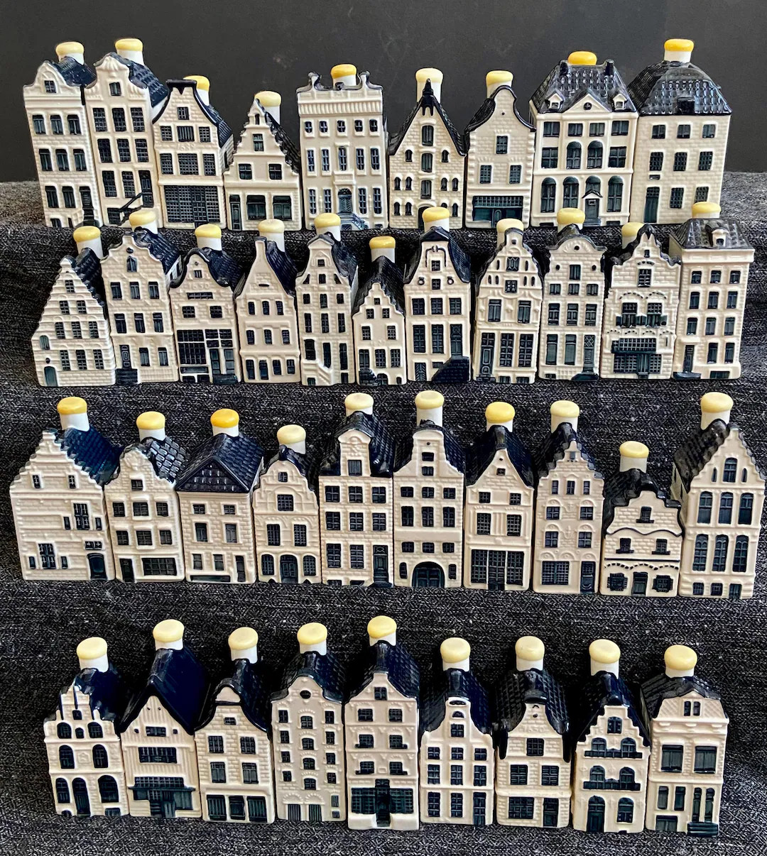 1-105 KLM Delft Blue House, KLM Dutch Houses, Holland Canal Houses, Amsterdam Row Houses Set, KLM... | Etsy (US)