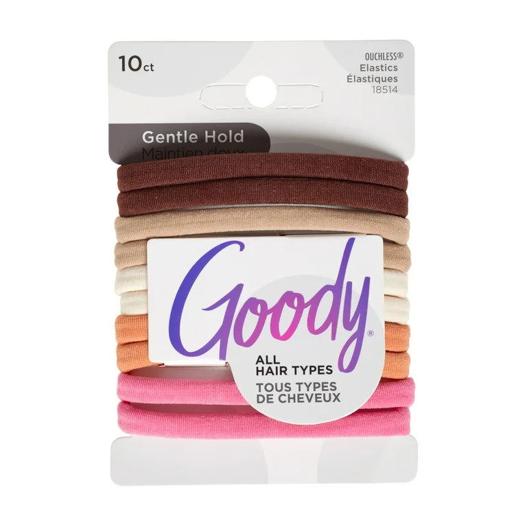 Goody Seamless Elastics, for Thicker Hair, Ponytail Holder, Warm Color Assortment, 10 Ct | Walmart (US)