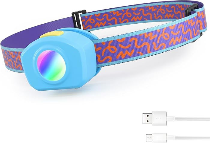 EverBrite LED Headlamp Rechargeable Kids Headlamp with RGB Mode and Adjustable Headband, 3 Modes ... | Amazon (US)