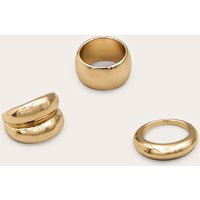 Gold Simple Chunky Ring Set | PrettyLittleThing US