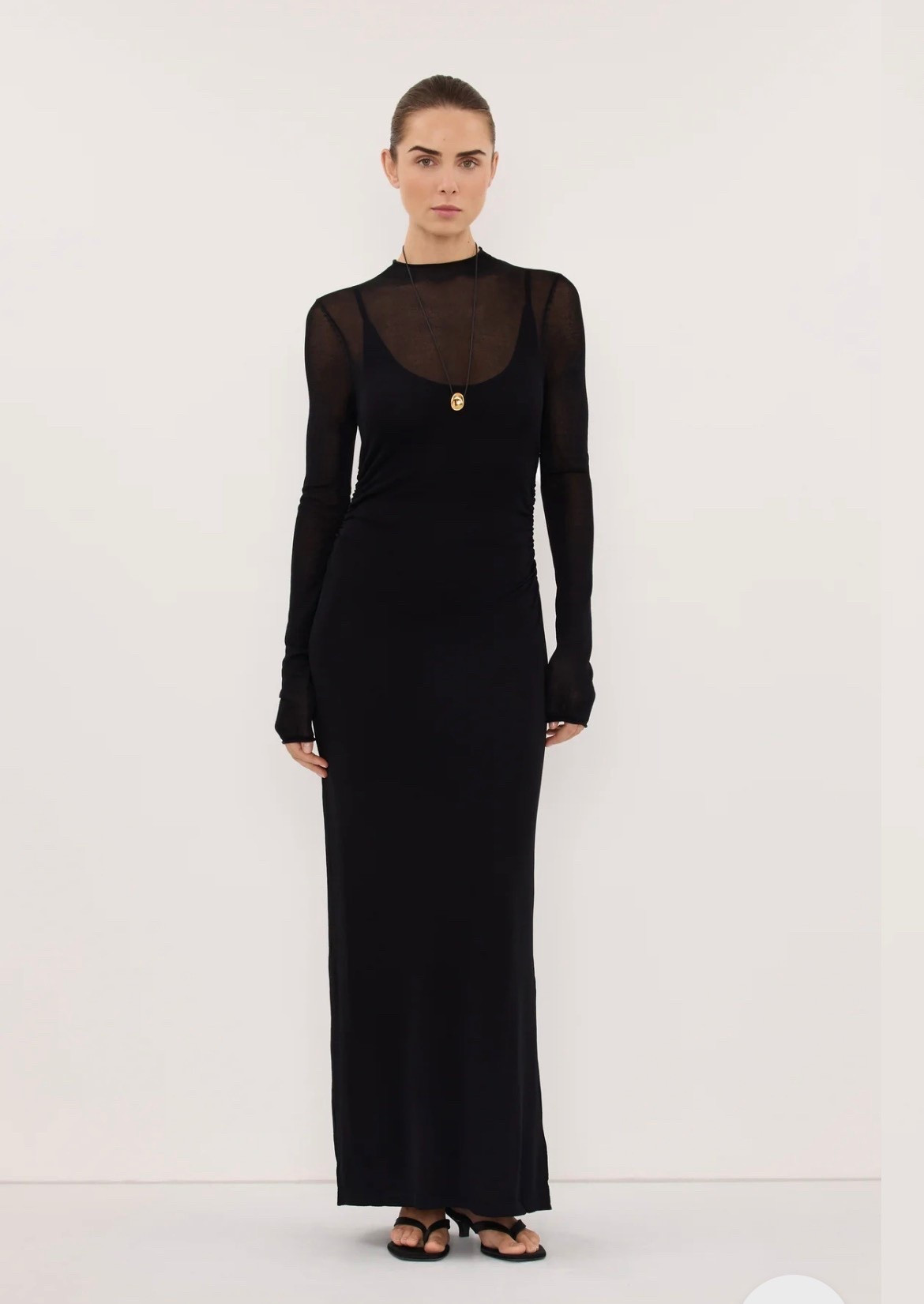 The DISSH Hazel Black Long Sleeve Knit Dress is the ultimate minimalist statement.

Designed with a sleek, body-skimming silhouette and sheer long sleeve overlay, this dress creates a layered, elevated look that feels both modern and timeless.

Perfect for evening outfits, date nights, fall and winter styling, or elevated everyday wear, it’s one of those pieces that looks effortlessly put together with minimal effort.

Style with delicate gold jewelry and simple heels for a chic, all-black minimalist outfit that always feels refined.

#LTKgrwm #LTKootd #LTKWedding