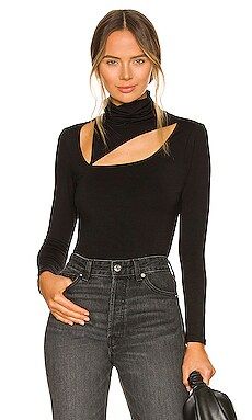krisa Cutout Turtleneck Top in Black from Revolve.com | Revolve Clothing (Global)