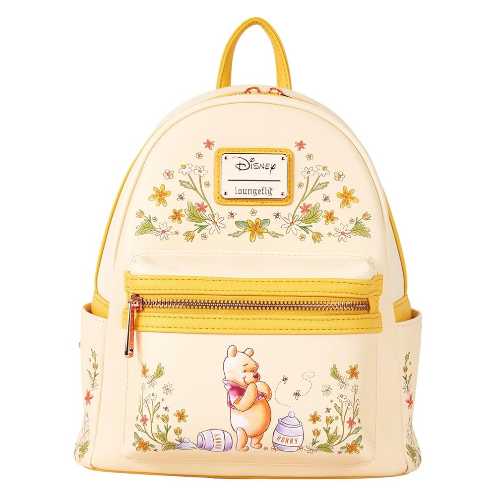 Loungefly Mini Backpack Handbag Floral Balloon Print Shoulder Bag (Yellow, Pooh) | Amazon (US)