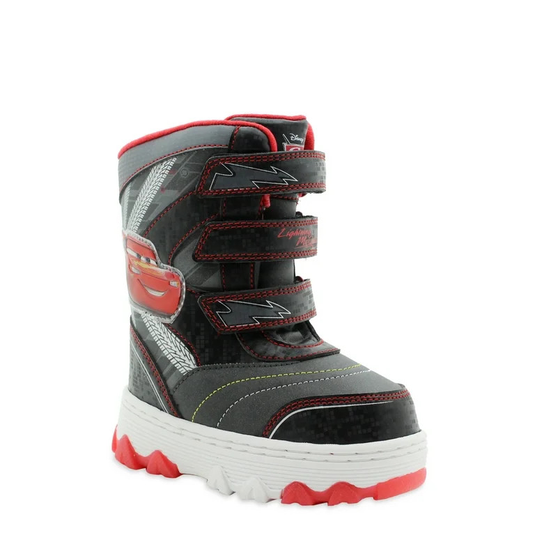 Cars Lightning McQueen Light Up Faux Fur Lined Winter Snow Boot (Toddler Boys) - Walmart.com | Walmart (US)