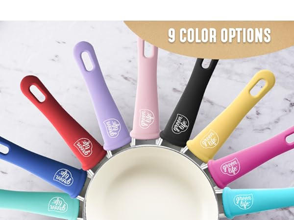 GreenLife Soft Grip Healthy Ceramic Nonstick, 16 Piece Cookware Pots and Pans Set, PFAS-Free, Dis... | Amazon (US)