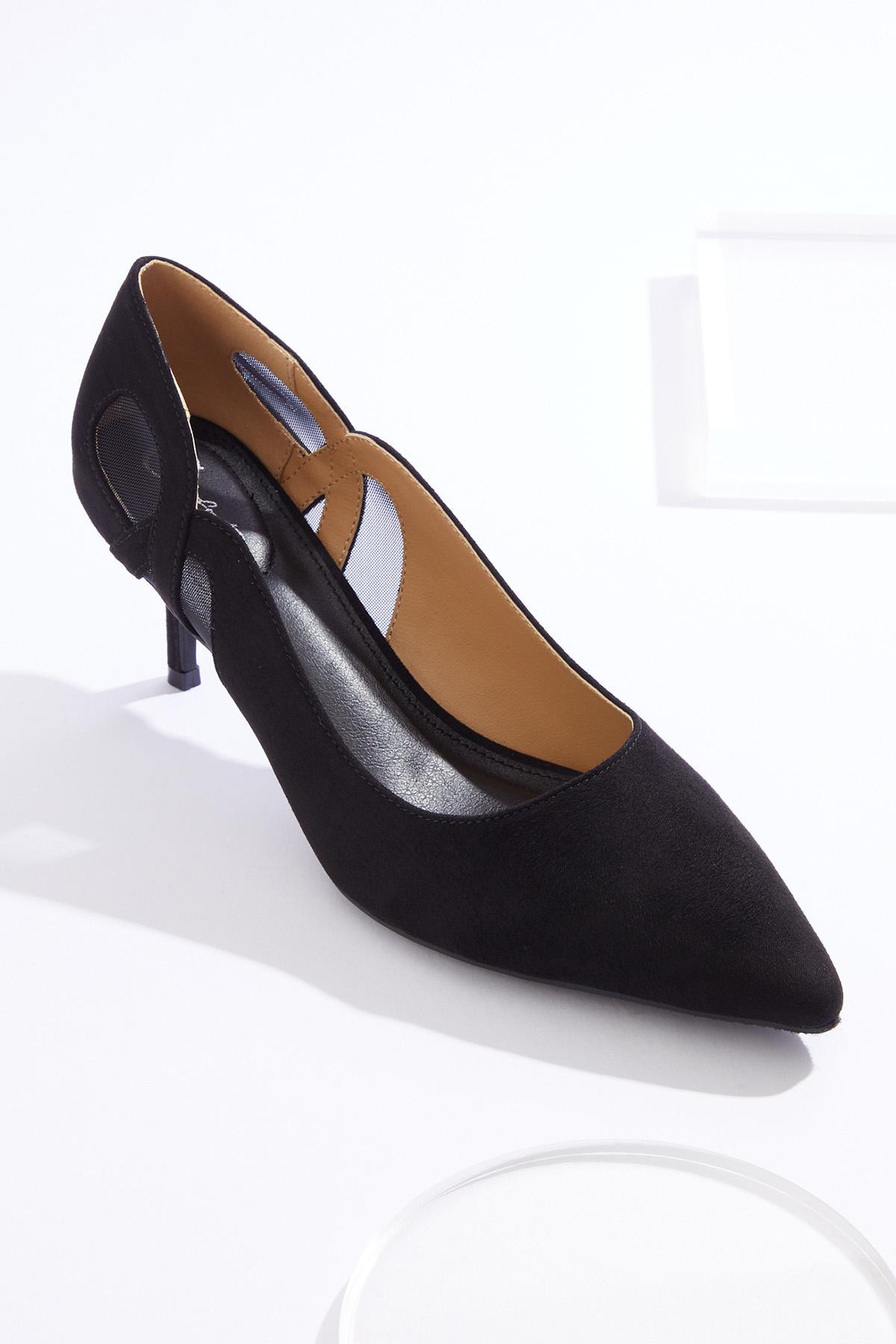 Lattice Mesh Cut Out Pumps | Cato Fashions