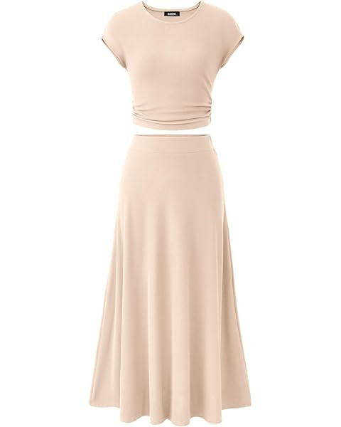 PRETTYGARDEN Two Piece Skirt Set for Women 2026 Summer Spring Dressy Casual Knit Travel Vacation ... | Amazon (US)