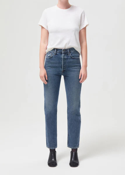 90's Pinch Waist High Rise Straight in Portrait | AGOLDE