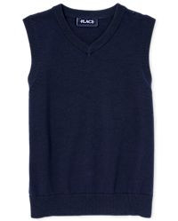 Boys Uniform V-Neck Sweater Vest | The Children's Place  - TIDAL | The Children's Place
