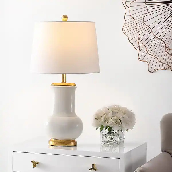 SAFAVIEH Lighting Emberson 25" Table Lamp - 14" W x 14" D x 24" H - Bed Bath & Beyond - 36070202 | Bed Bath & Beyond