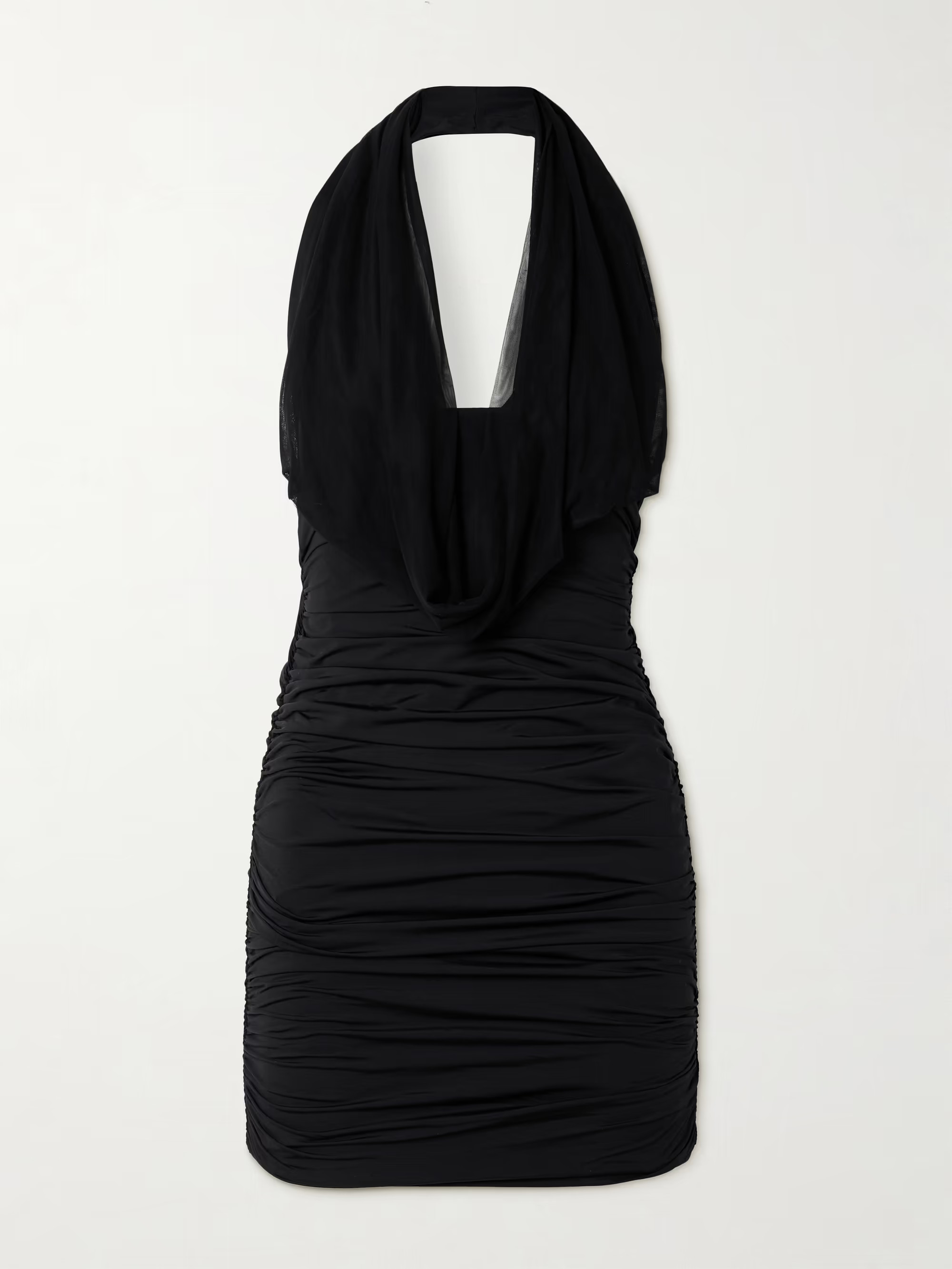 Taglio asymmetric draped stretch-jersey mini dress | NET-A-PORTER (US)