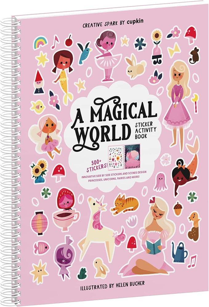 A Magical World Princess Coloring Book with 500+ Stickers & 12 Scenes by Cupkin - Side by Side Ac... | Amazon (US)
