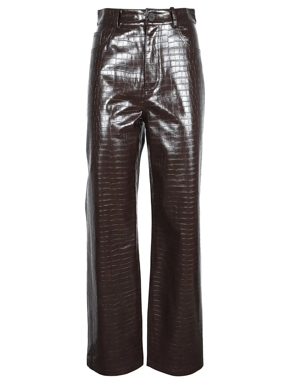 Isabelle Blanche Embossed Wide-Leg Pants | Cettire Global