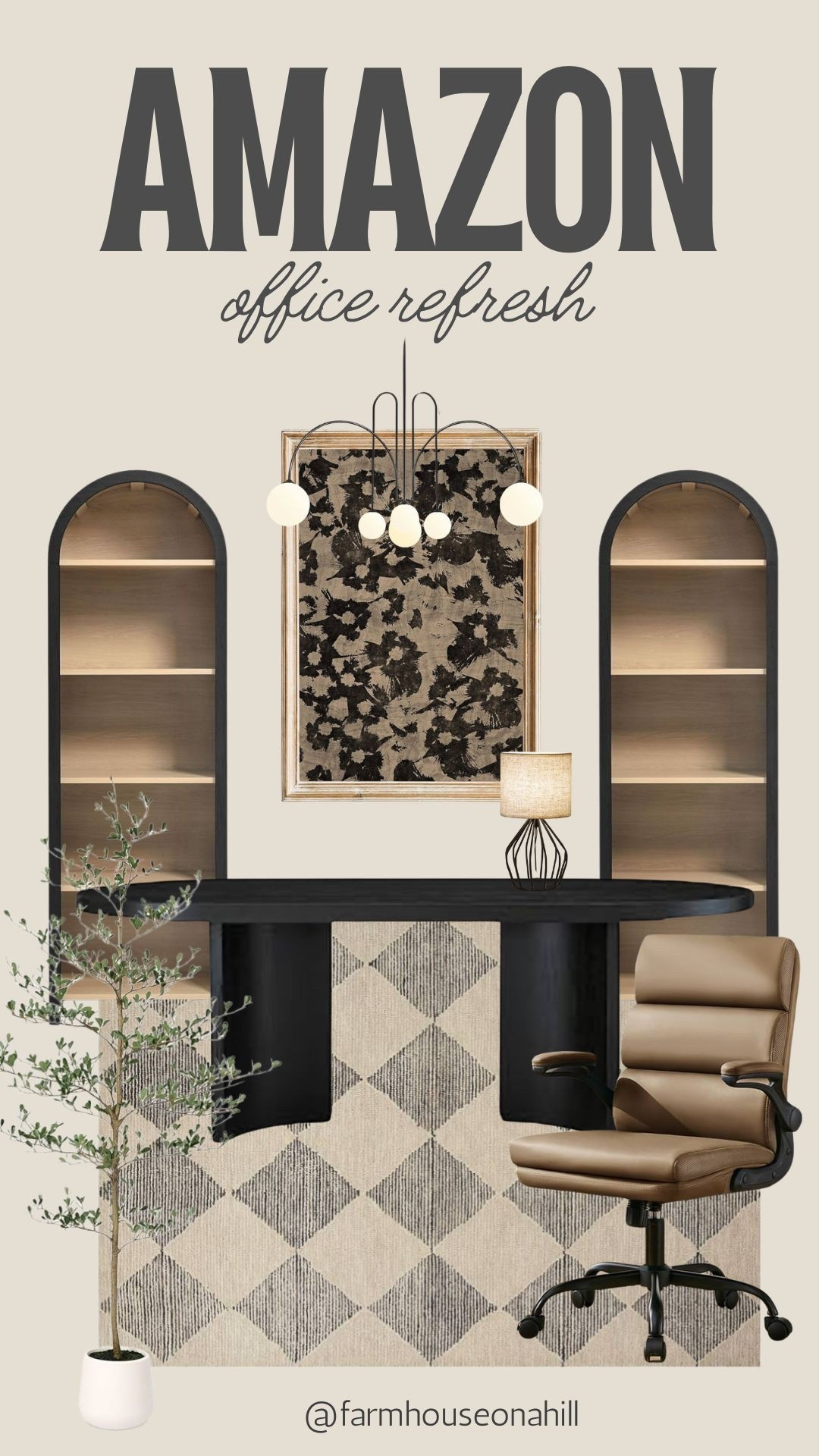 Amazon office refresh inspo 

Dark moody 
Sophisticated office 
Home decor 
Neutral decor 

#LTKSeasonal #LTKFindsUnder100 #LTKHome