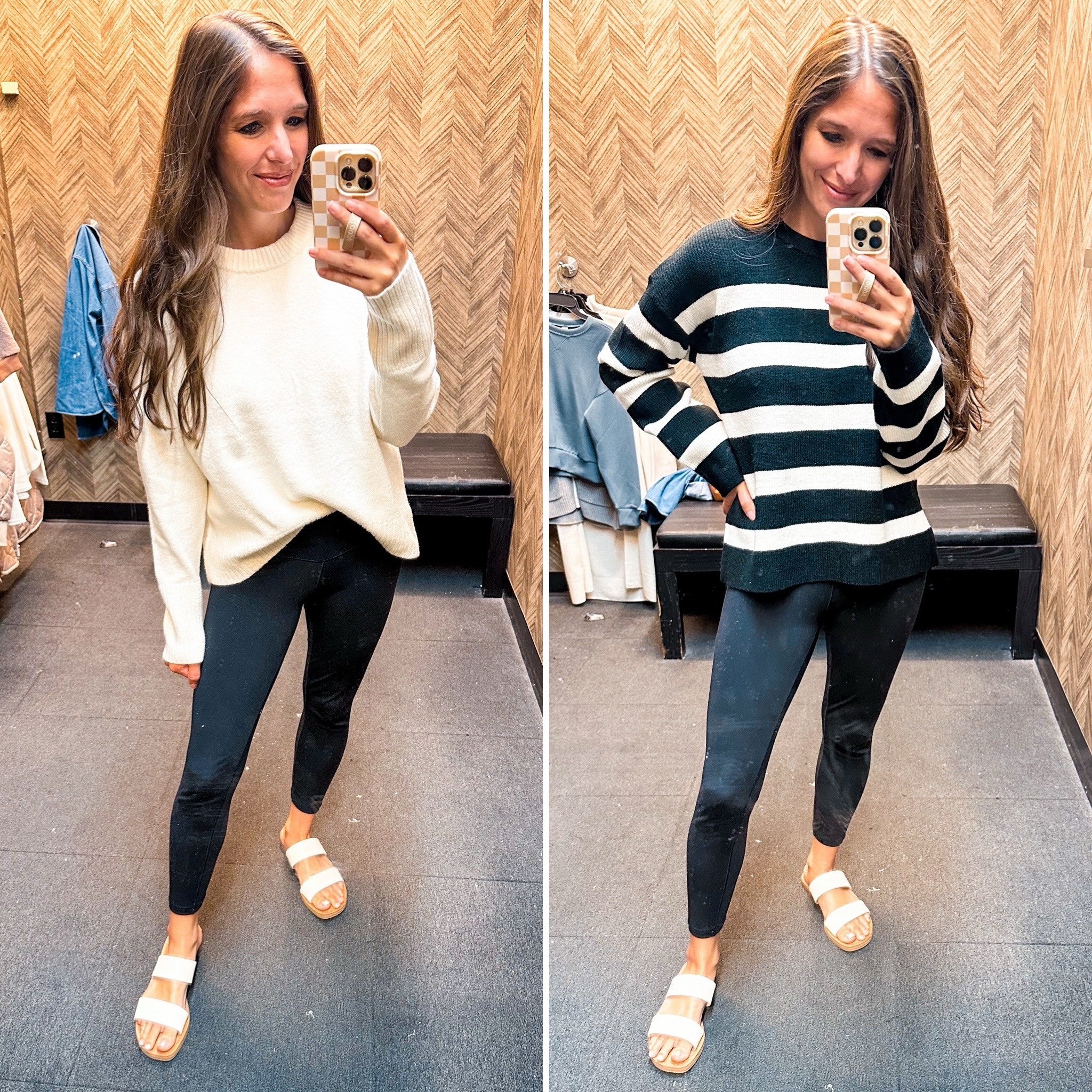 Nsale sweaters so soft! Wearing small in white , XS in striped 

#LTKSummerSales #LTKSaleAlert #LTKxNSale