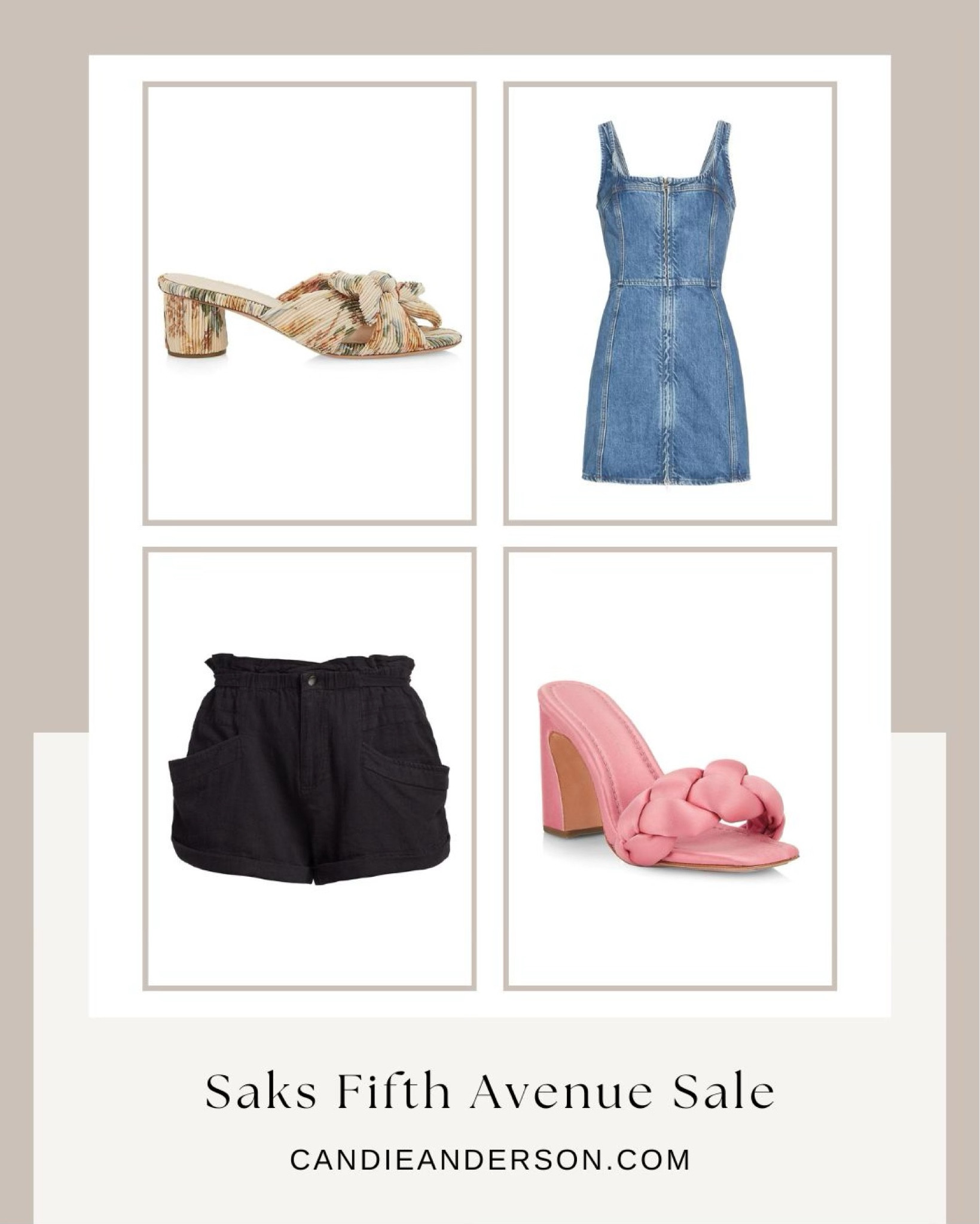 Saks Fifth Avenue Sale. Save 25% on spring fashion essentials. Denim dress on sale. Linen shorts on sale. Free People sale. Loeffler Randall shoes sale. ❤️ 

#LTKshoecrush #LTKsalealert #LTKstyletip