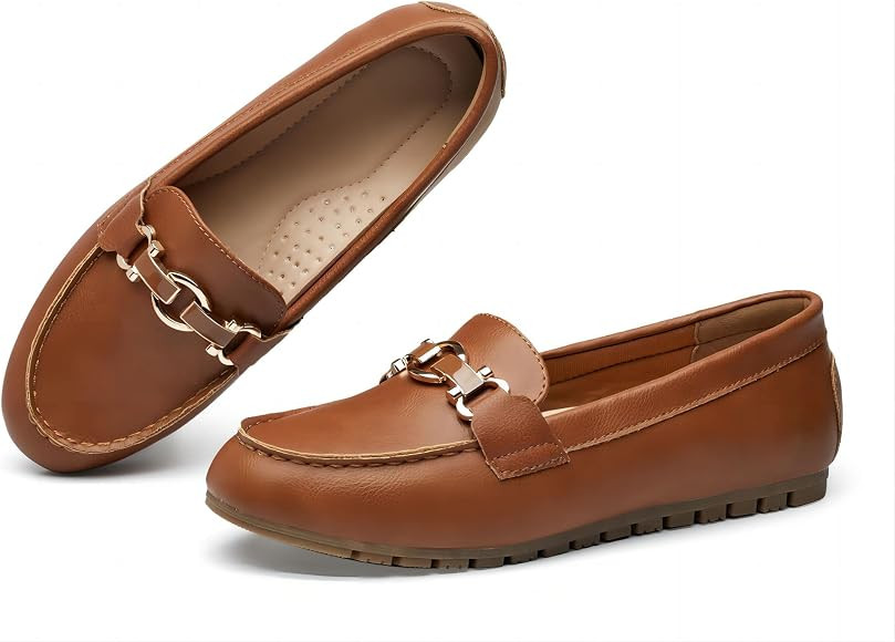 VERDASCO Loafers for Women Comfort Flats Slip On Work Shoes Casual Moccasins Penny Loafers Lady D... | Amazon (US)