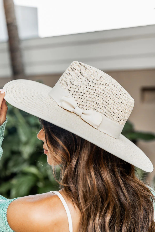 Wonderland Surprise Ivory Straw Hat | Pink Lily