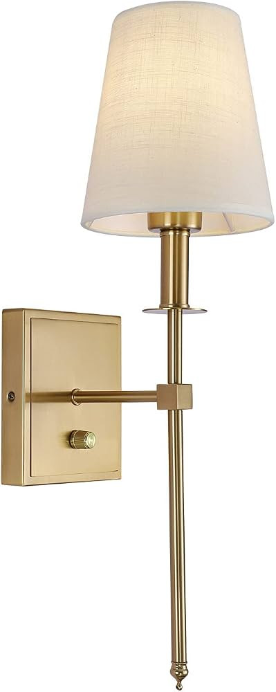 Gold Wall Sconce Lighting Modern Wall Sconce, Modern Bathroom Vanity Light Fixture Dimmable with ... | Amazon (US)