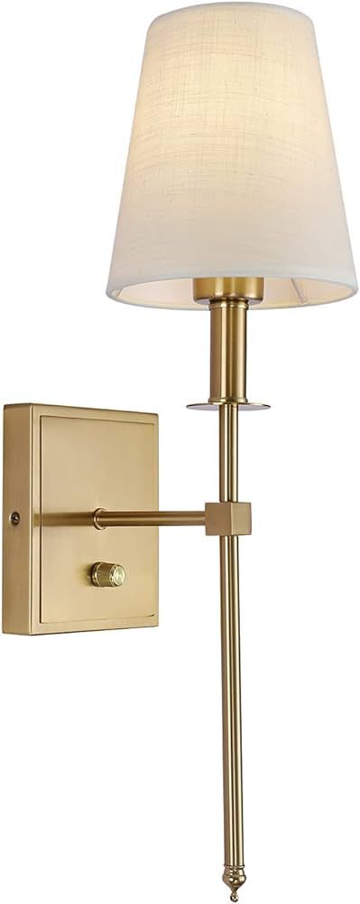 Gold Wall Sconce Lighting Modern Wall Sconce, Modern Bathroom Vanity Light Fixture Dimmable with ... | Amazon (US)