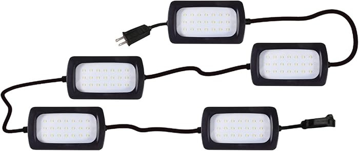 Owleye 50FT Led Work Light 85W 8000LM Waterproof Construction String Lights Linkable Temporary Wo... | Amazon (US)