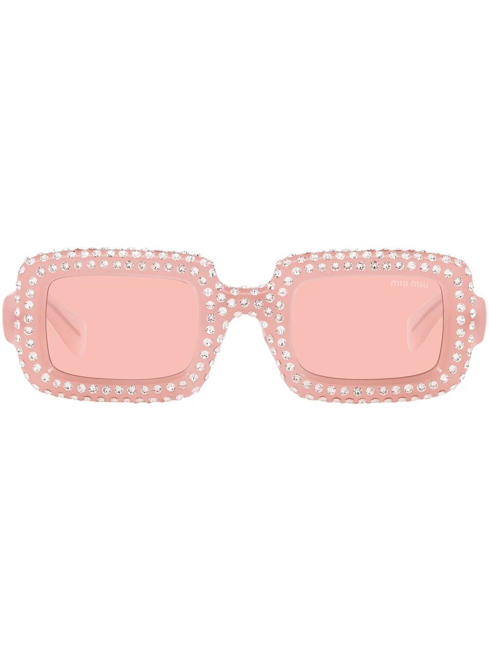 Miu Miu Eyewear Lunettes De Soleil à Monture Rectangulaire - Farfetch | Farfetch Global