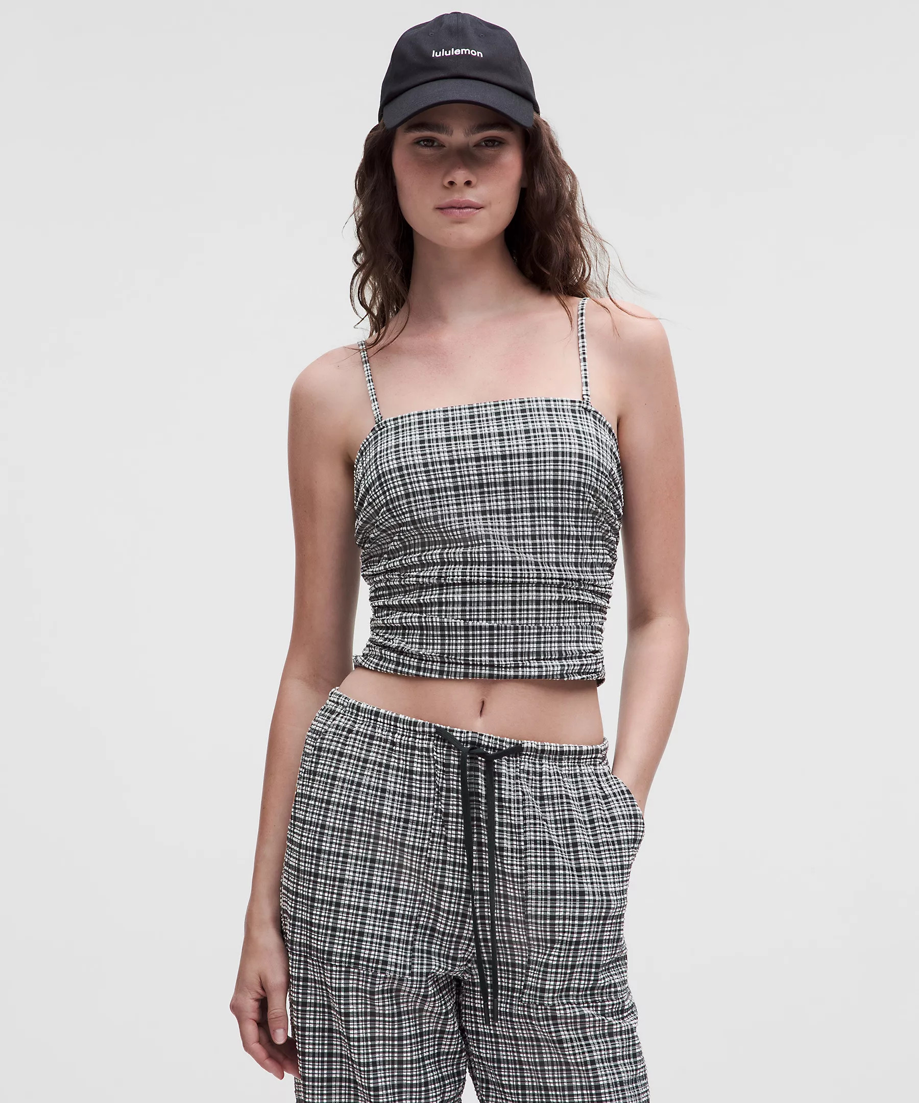 Seersucker Check Strappy Tank Top | Lululemon (US)