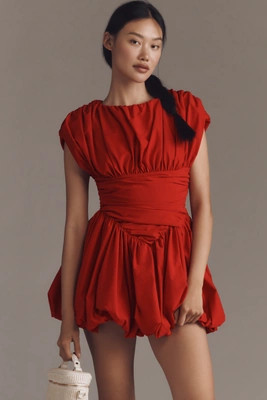 Extro&Vert Orla Sleeveless Pleated Bubble Mini Dress | Anthropologie (US)