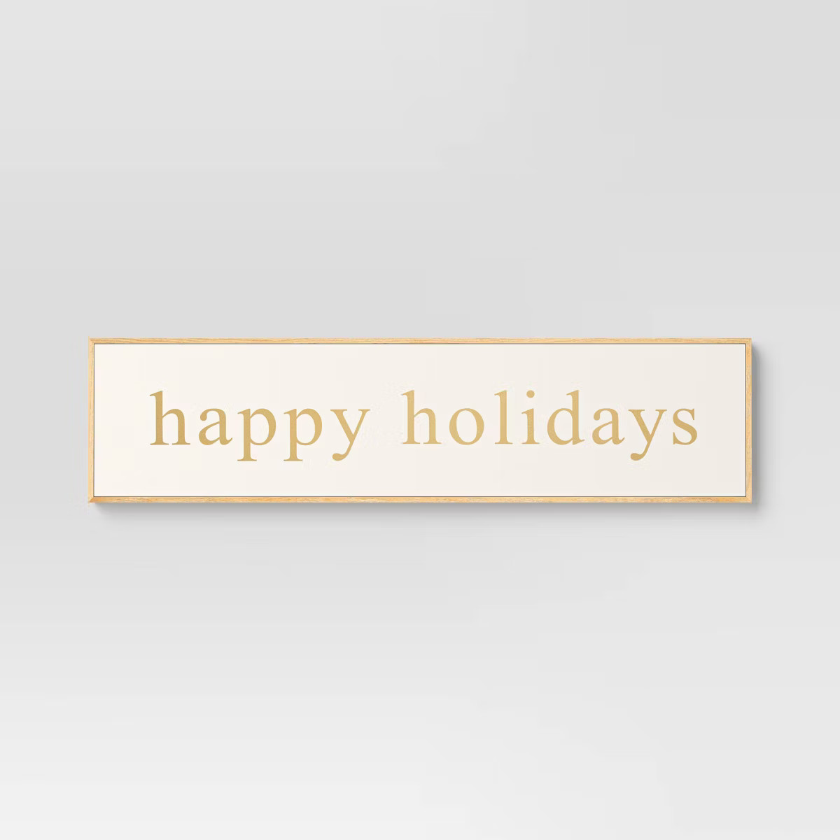 10"x40" Happy Holidays Framed Canvas Wall Art - Threshold™ | Target