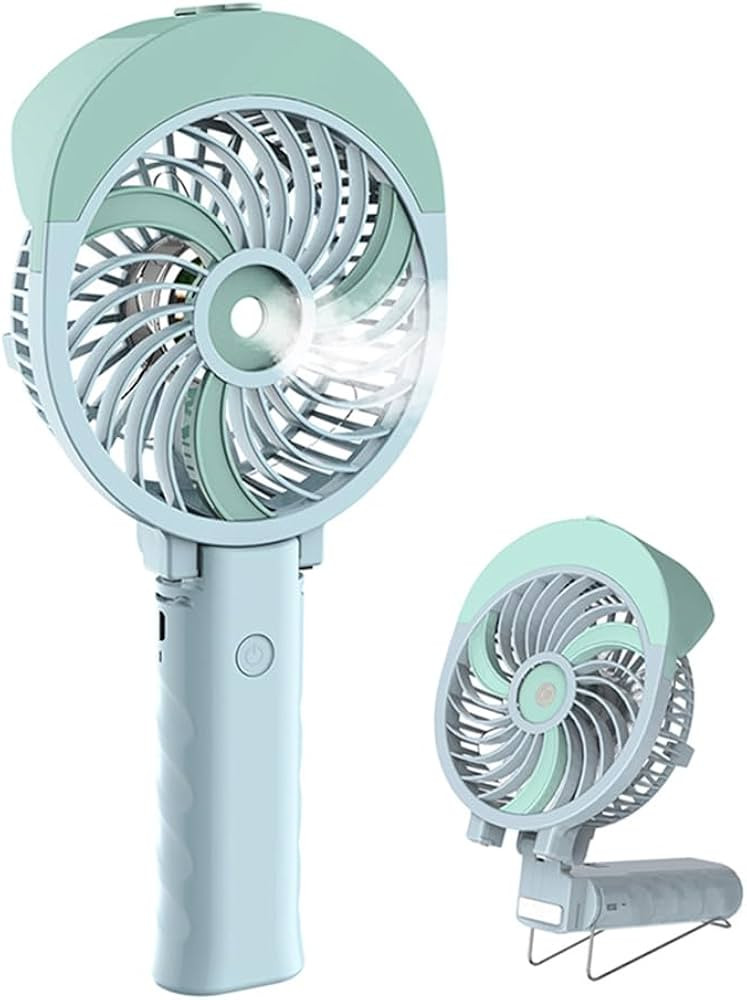 HandFan Handheld Fan Misting Hand Held Fan Rechargeable Battery Operated Portable 3 Speeds & 55ml... | Amazon (UK)