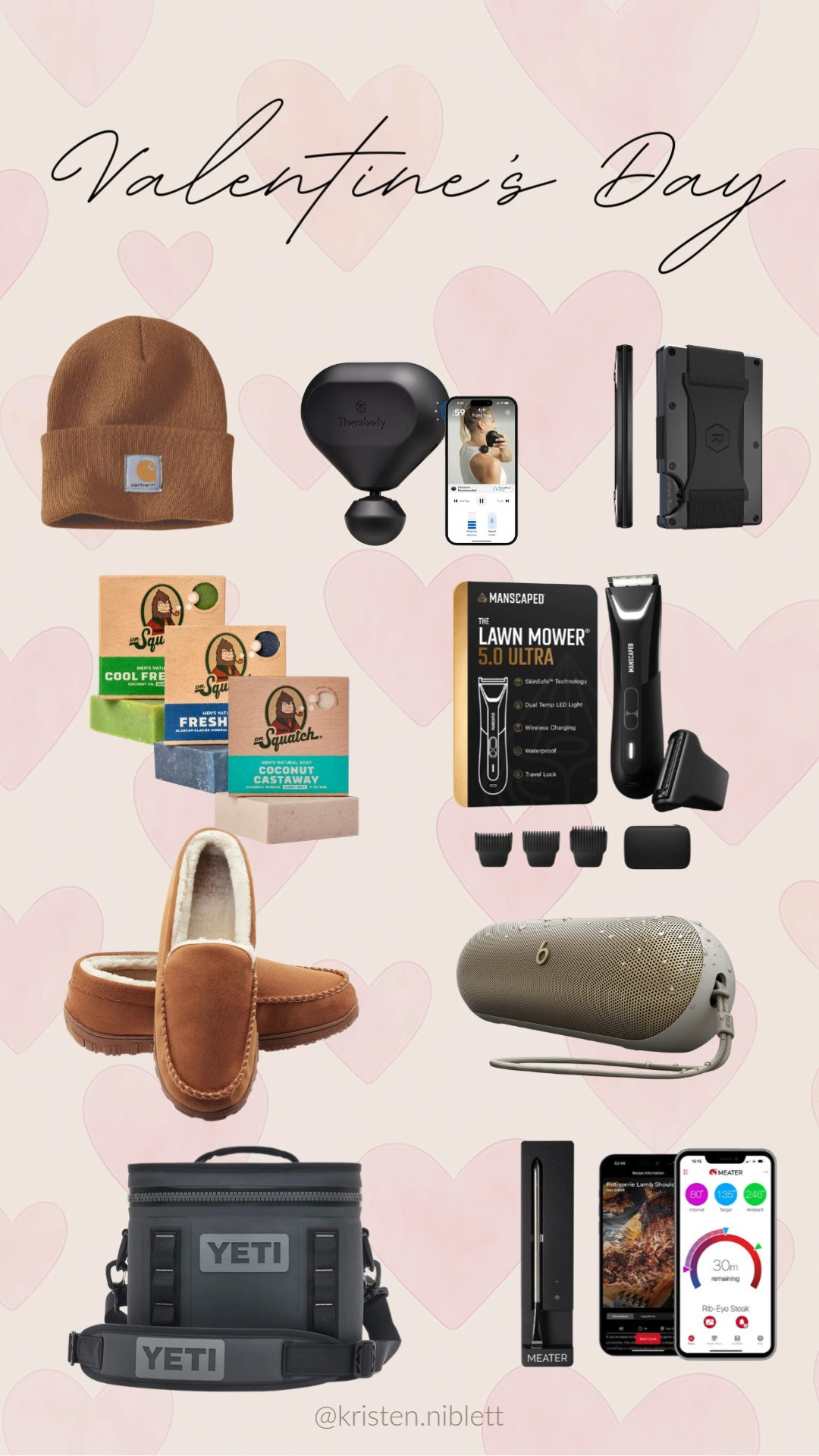 Valentine's Day gift ideas for the man in your life! 

Portable speaker/meat thermometer/slippers/yeti cooler/razor/bodycare/wallet/theragun 

 #LTKSeasonal #LTKFindsUnder100 #LTKMens