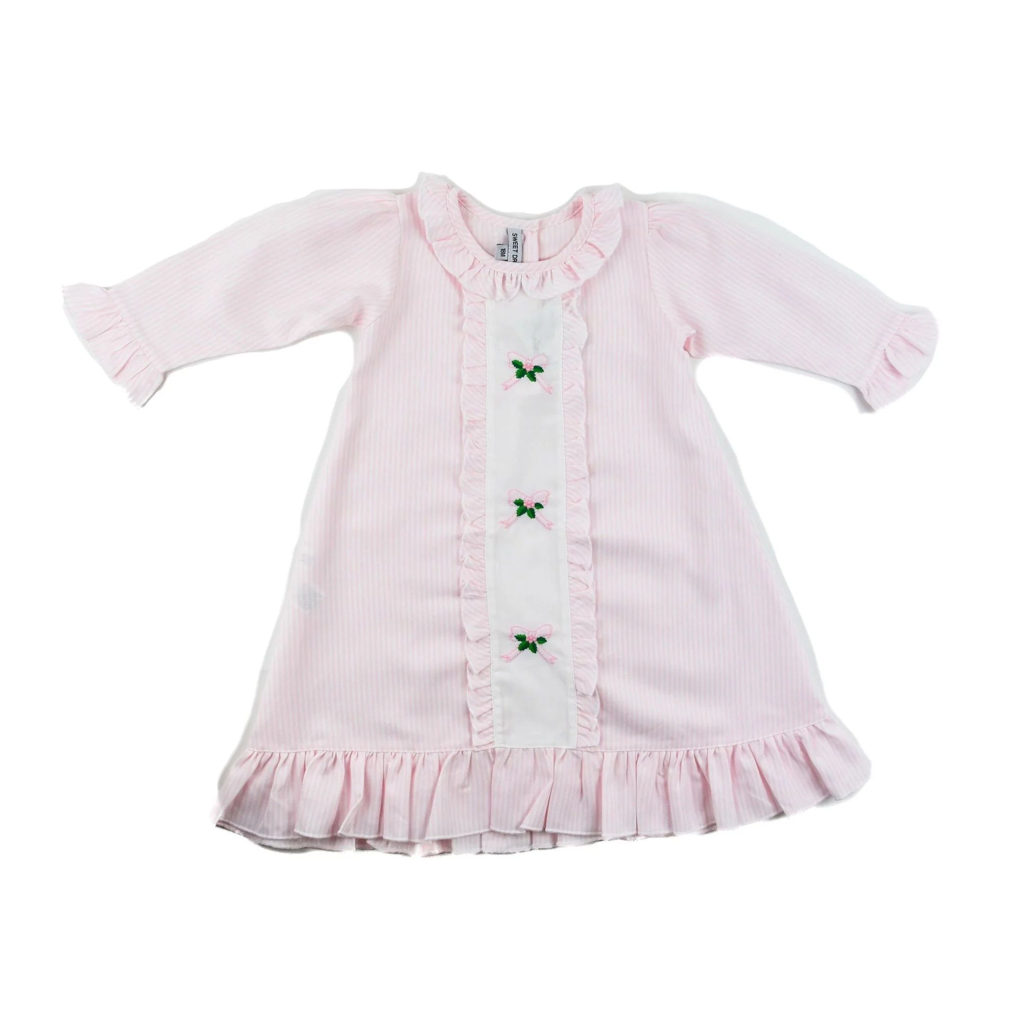 Sweet Dreams Pink Stripe Bow and Holly Gown | JoJo Mommy