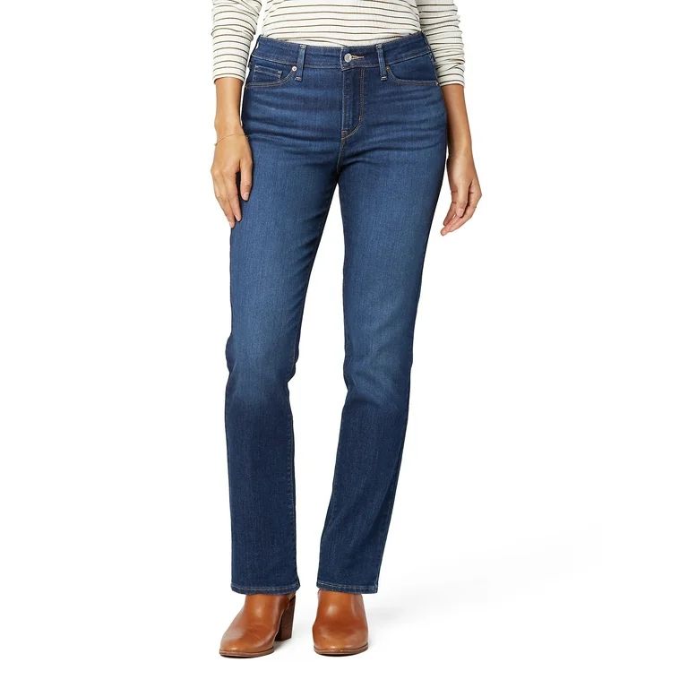 Levi Strauss Signature Women's and Women's Plus Mid Rise Straight Jeans, Sizes 2-28 | Walmart (US)